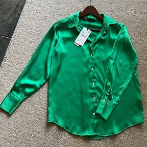 Green Zara Blouse